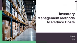 Inventory Management Methods To Reduce Costs PPT Structure AT