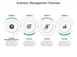 Inventory management overview ppt powerpoint presentation infographic template portfolio cpb