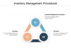 Inventory management procedures ppt powerpoint presentation pictures smartart cpb