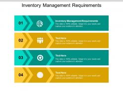 Inventory management requirements ppt powerpoint presentation background cpb