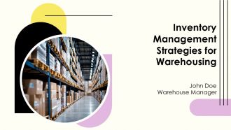 Inventory Management Strategies For Warehousing PPT Designs AT