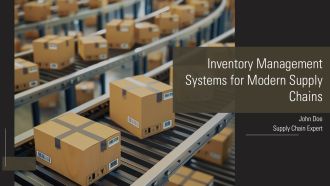 Inventory Management Systems For Modern Supply Chains PPT Structure AT