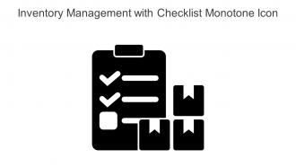 Inventory Management With Checklist Monotone Icon In Powerpoint Pptx Png And Editable Eps Format