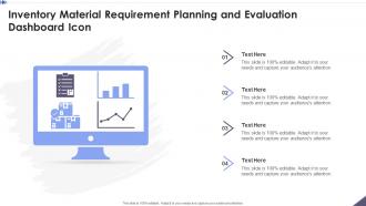 Inventory Material Requirement Planning And Evaluation Dashboard Icon