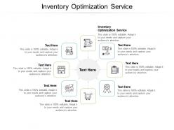 Inventory optimization service ppt powerpoint presentation gallery background designs cpb