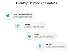 Inventory optimization solutions ppt powerpoint presentation styles examples cpb