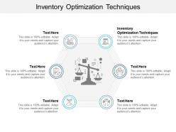 Inventory optimization techniques ppt powerpoint presentation summary design ideas cpb