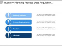Inventory Planning Process Data Acquisition Process Plant Control