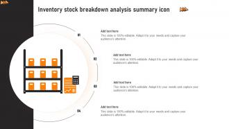 Inventory Stock Breakdown Analysis Summary Icon