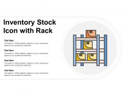 Inventory stock icon with rack