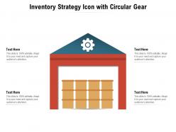 Inventory strategy icon with circular gear