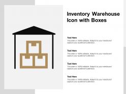 Inventory warehouse icon with boxes