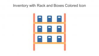 Inventory With Rack And Boxes Colored Icon In Powerpoint Pptx Png And Editable Eps Format