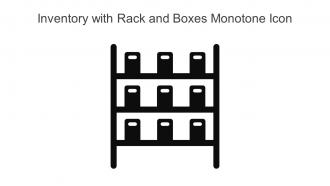 Inventory With Rack And Boxes Monotone Icon In Powerpoint Pptx Png And Editable Eps Format