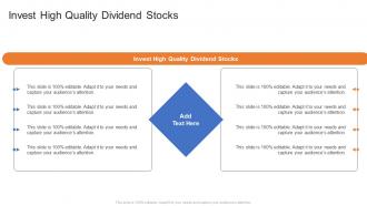 Invest High Quality Dividend Stocks In Powerpoint And Google Slides Cpb
