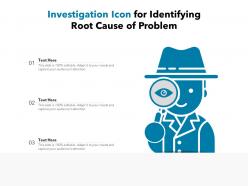Investigation icon for identifying root cause of problem