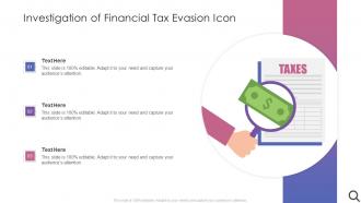 Investigation Of Financial Tax Evasion Icon
