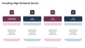 Investing High Dividend Stocks In Powerpoint And Google Slides Cpb
