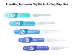 Investing in human capital including supplies