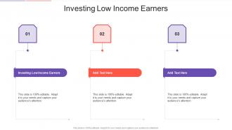 Investing Low Income Earners In Powerpoint And Google Slides Cpb