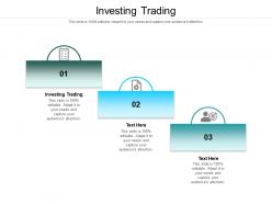 Investing trading ppt powerpoint presentation icon background image cpb