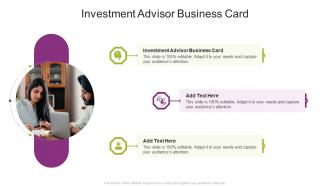 Investment Advisor Business Card In Powerpoint And Google Slides Cpb
