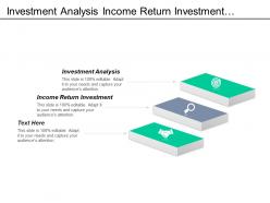 Investment analysis income return investment open sole proprietorship cpb