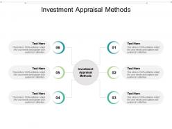 Investment appraisal methods ppt powerpoint presentation outline examples cpb