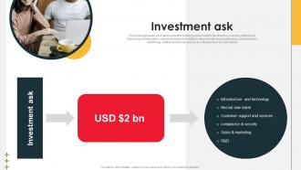 Investment Ask Databricks Investor Funding Elevator Pitch Deck