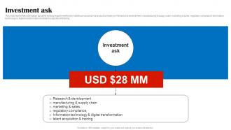 Investment Ask Johnson And Johnson Investor Funding Elevator Pitch Deck