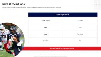 Investment Ask Sports Podcasts Fund Raising Pitch Deck