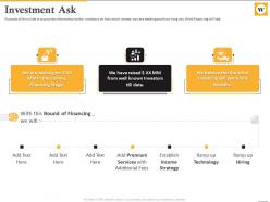 Investment ask wealthsimple investor funding elevator pitch deck