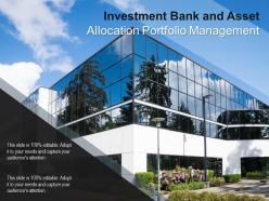 Investment bank and asset allocation portfolio management