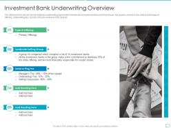 Investment bank underwriting overview pitchbook for initial public offering deal ppt show