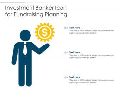 Investment Banker Icon For Fundraising Planning
