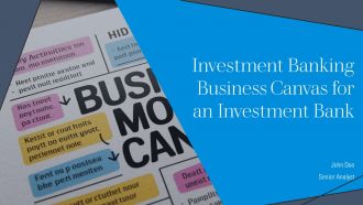 Investment Banking Business Canvas For An Investment Bank PPT Template AT