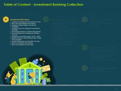 Investment banking collection powerpoint presentation slides