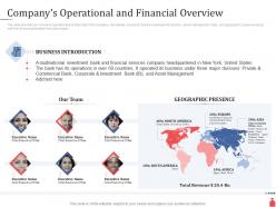 Investment banking companys operational and financial overview ppt powerpoint presentation tips