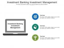 Investment banking investment management ppt powerpoint presentation summary slides cpb