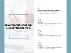 Investment banking research analysis ppt powerpoint presentation templates cpb
