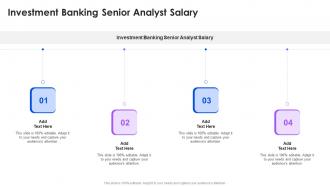 Investment Banking Senior Analyst Salary In Powerpoint And Google Slides Cpb