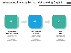 Investment banking service net working capital competitive media reporting cpb