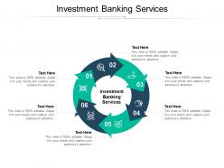 Investment banking services ppt powerpoint presentation infographic template master slide cpb