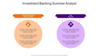 Investment Banking Summer Analyst In Powerpoint And Google Slides Cpb
