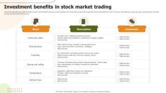 Investment Benefits In Stock Market Trading