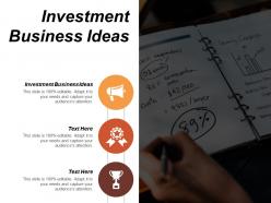 Investment business ideas ppt powerpoint presentation file skills cpb