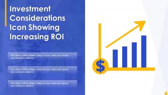 Investment Considerations Icon Showing Increasing Roi