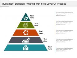 Investment decision pyramid with five level of process
