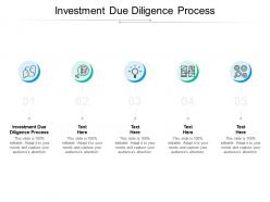 Investment due diligence process ppt powerpoint presentation summary brochure cpb