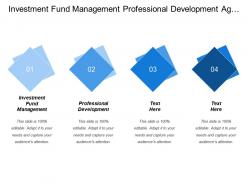 Investment fund management professional development agriculture brand perception